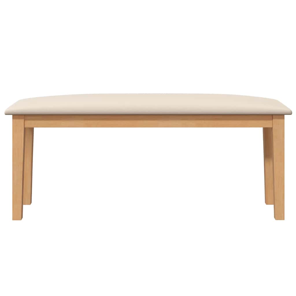 bænk 110 cm massivt gummitræ