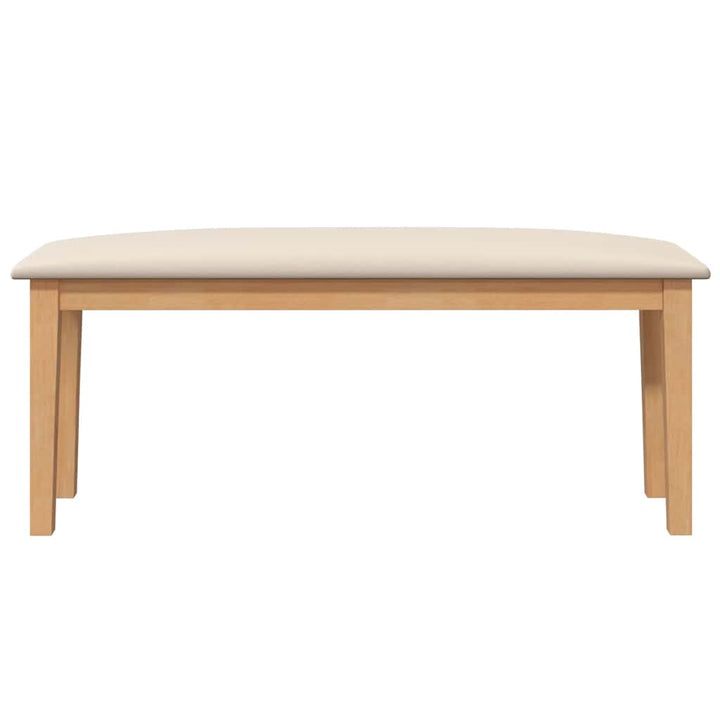 bænk 110 cm massivt gummitræ