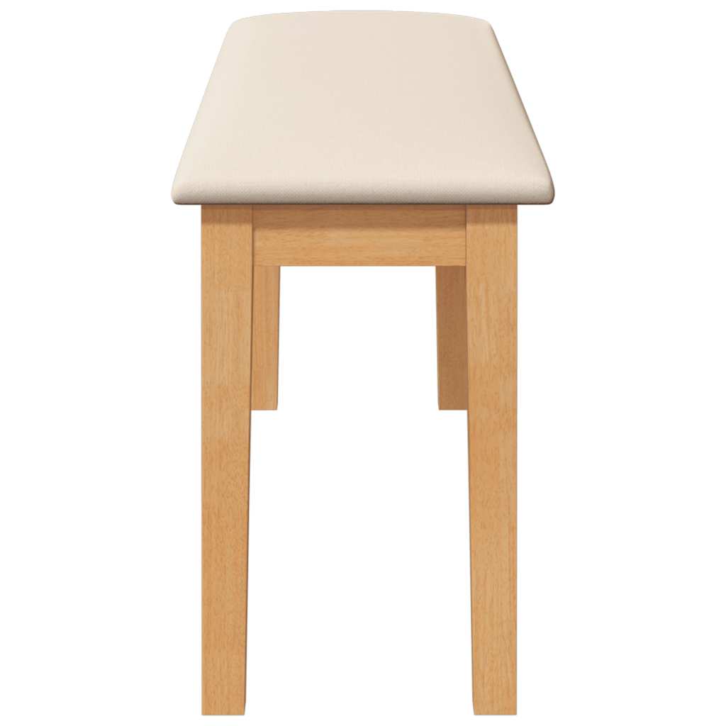 bænk 110 cm massivt gummitræ