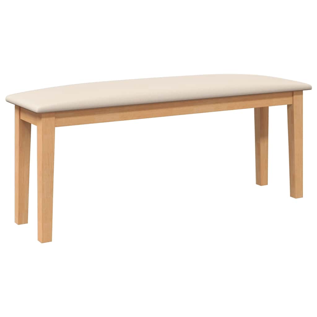 bænk 110 cm massivt gummitræ