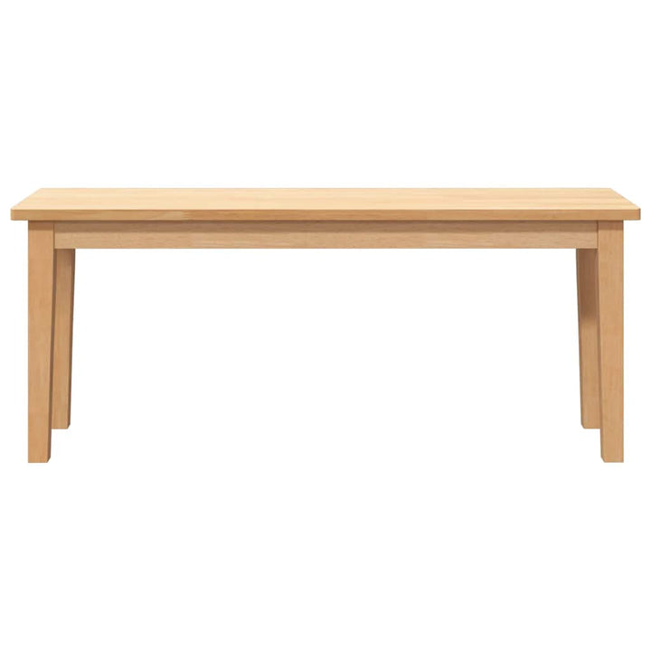 bænk 110 cm massivt gummitræ