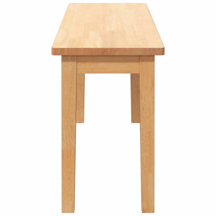 bænk 110 cm massivt gummitræ
