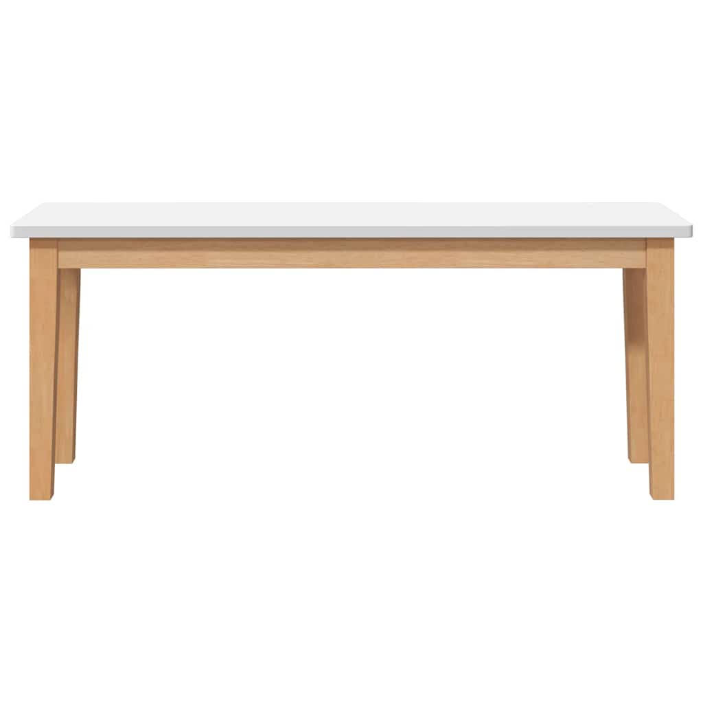 bænk 110 cm massivt gummitræ