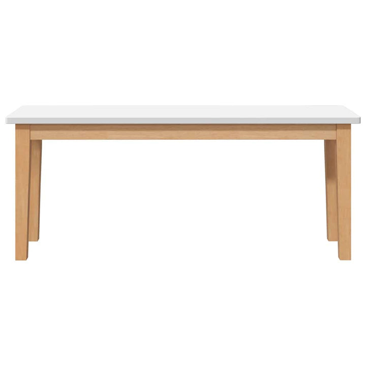 bænk 110 cm massivt gummitræ