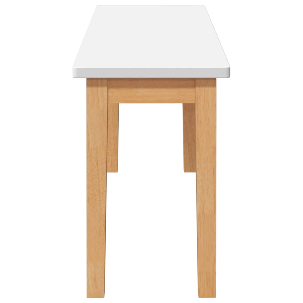 bænk 110 cm massivt gummitræ
