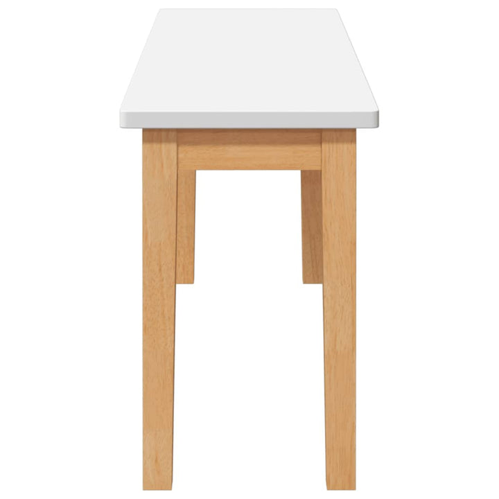 bænk 110 cm massivt gummitræ