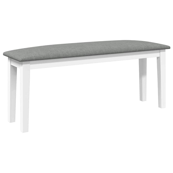 bænk 110 cm massivt gummitræ hvid