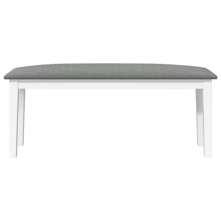 bænk 110 cm massivt gummitræ hvid
