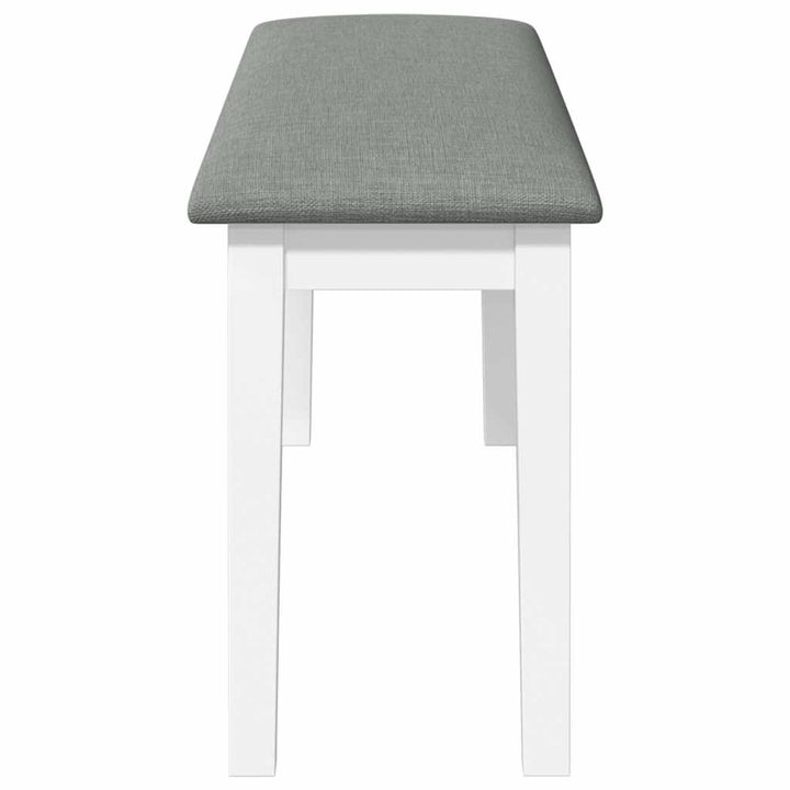 bænk 110 cm massivt gummitræ hvid