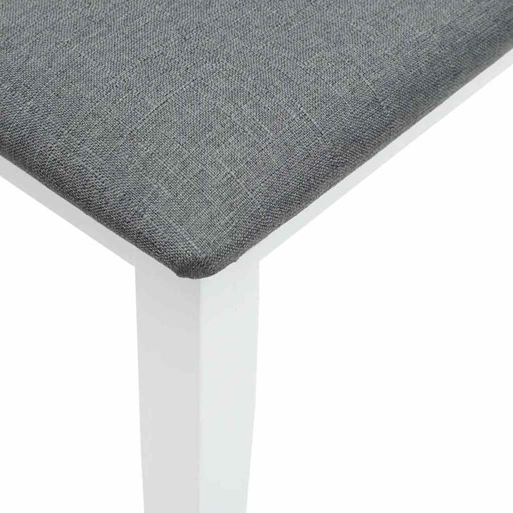bænk 110 cm massivt gummitræ hvid