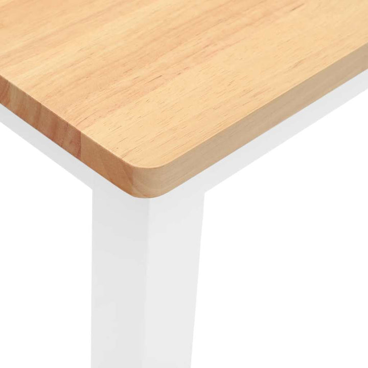 bænk 110 cm massivt gummitræ hvid
