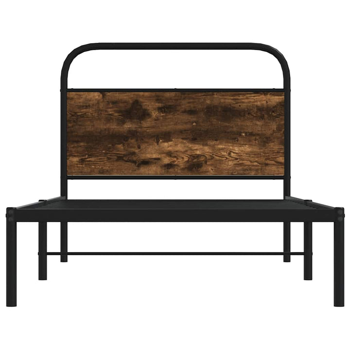sengeramme 90x190 cm uden madras konstrueret træ røget eg