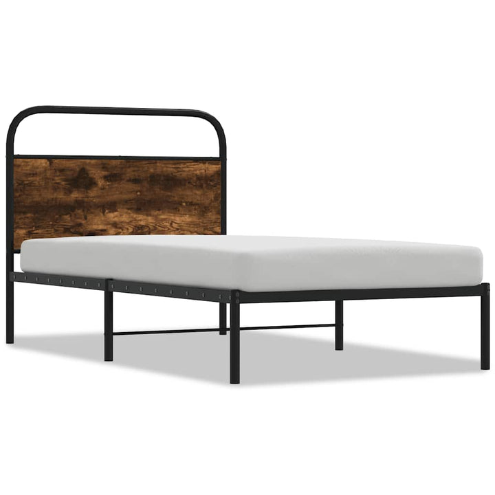 sengeramme 100x190 cm uden madras konstrueret træ røget eg