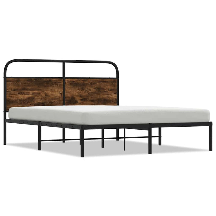 sengeramme 120x200 cm uden madras konstrueret træ røget eg