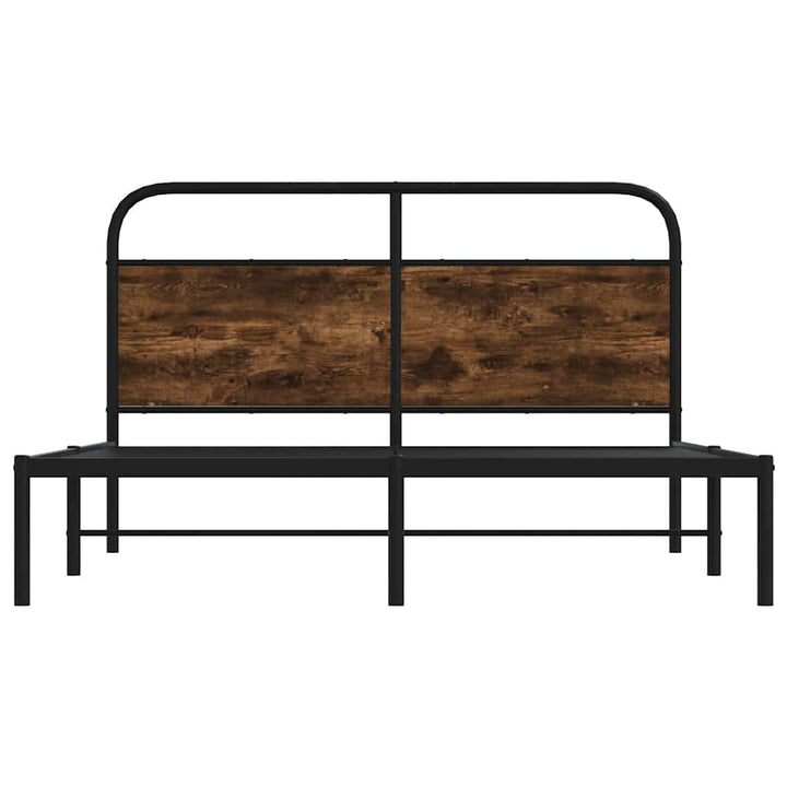 sengeramme 120x200 cm uden madras konstrueret træ røget eg