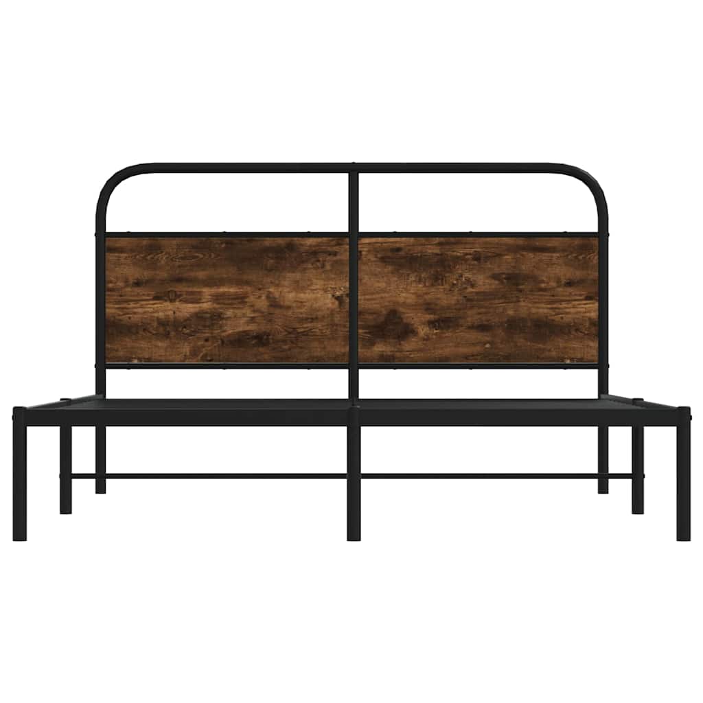 sengeramme 135x190 cm uden madras konstrueret træ røget eg
