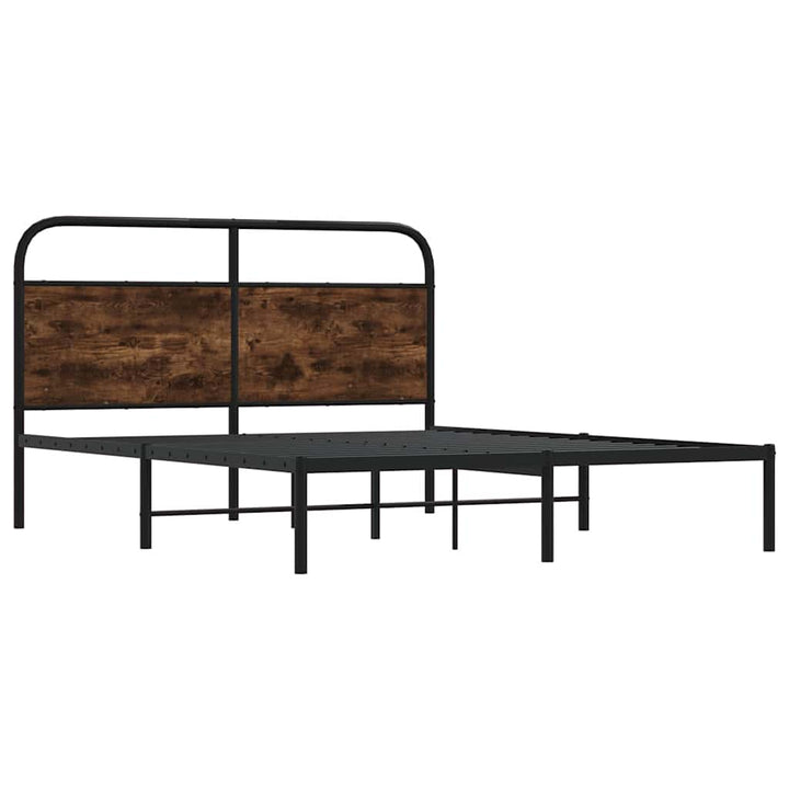 sengeramme 150x200 cm uden madras konstrueret træ røget eg