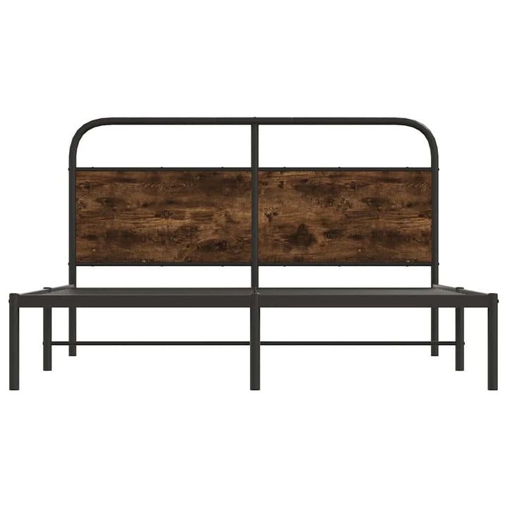 sengeramme 150x200 cm uden madras konstrueret træ røget eg