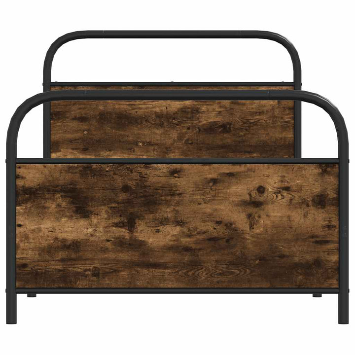 sengeramme 90x190 cm uden madras konstrueret træ røget eg