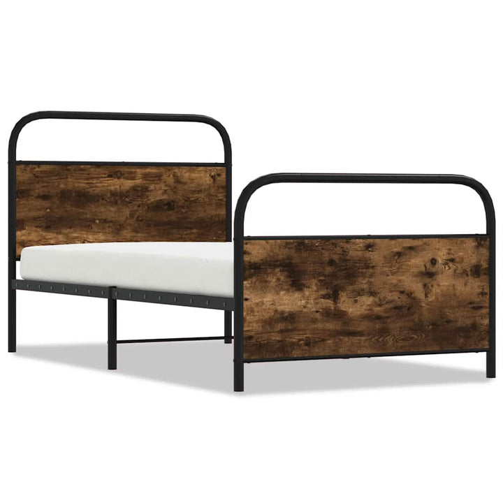 sengeramme 90x200 cm uden madras konstrueret træ røget eg