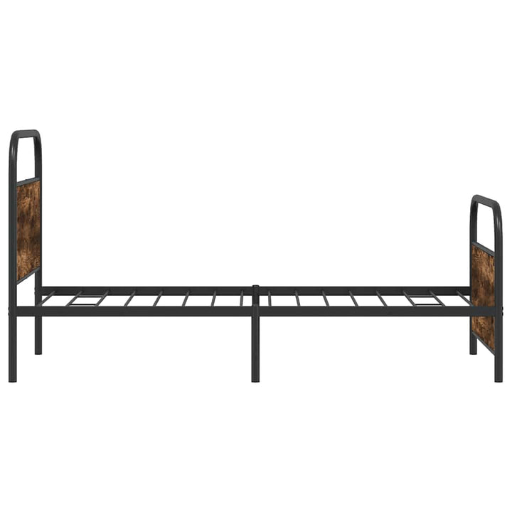 sengeramme 90x200 cm uden madras konstrueret træ røget eg
