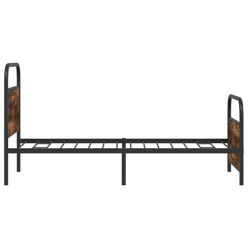 sengeramme 107x203 cm uden madras konstrueret træ røget eg