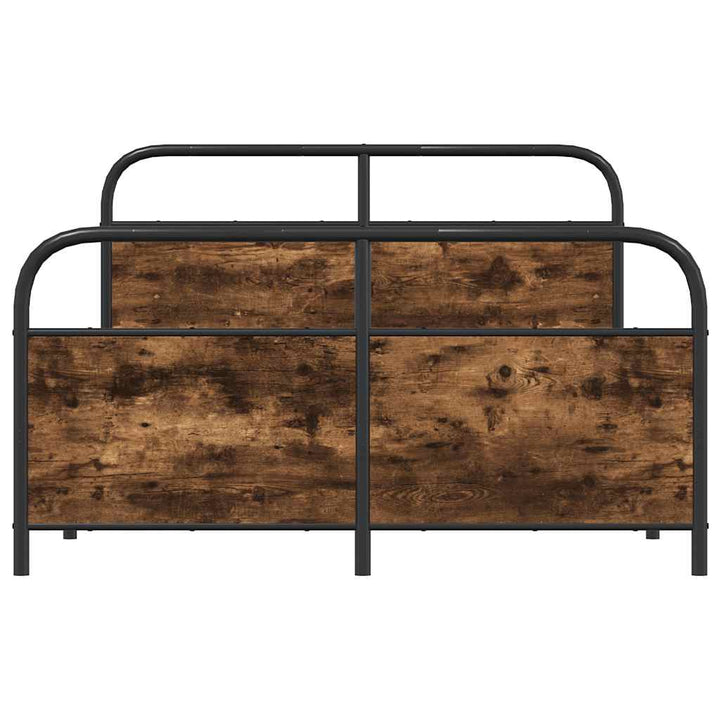 sengeramme 120x190 cm uden madras konstrueret træ røget eg