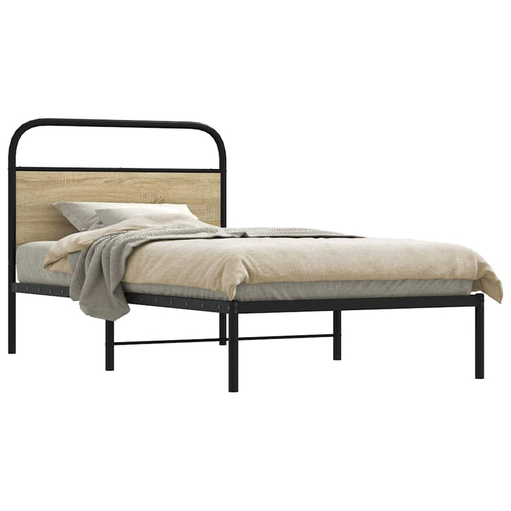sengeramme 90x200 cm uden madras konstrueret træ sonoma-eg