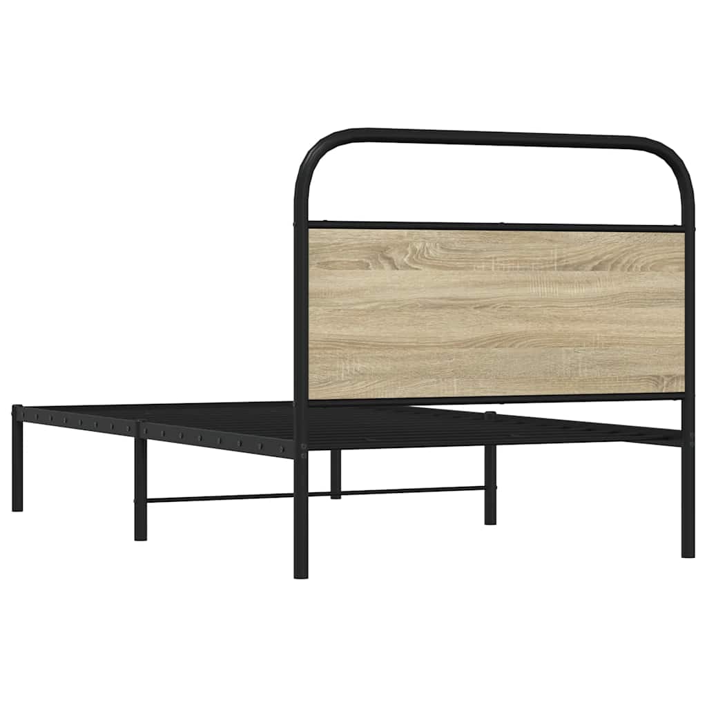 sengeramme 100x200 cm uden madras konstrueret træ sonoma-eg