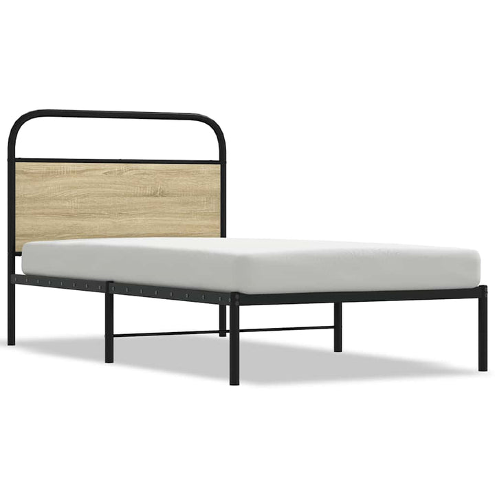 sengeramme 107x203 cm uden madras konstrueret træ sonoma-eg