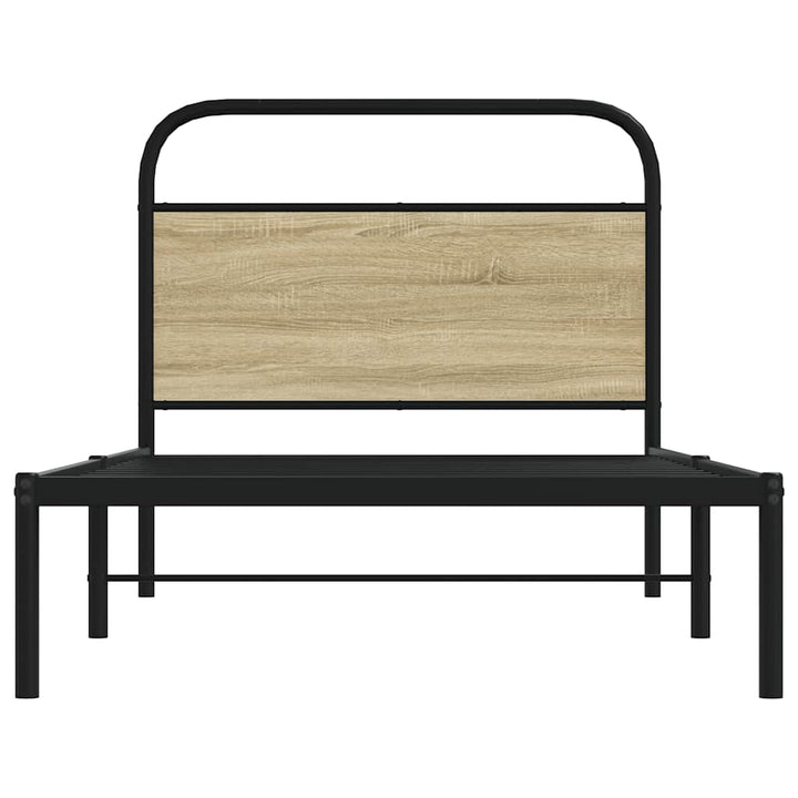 sengeramme 107x203 cm uden madras konstrueret træ sonoma-eg