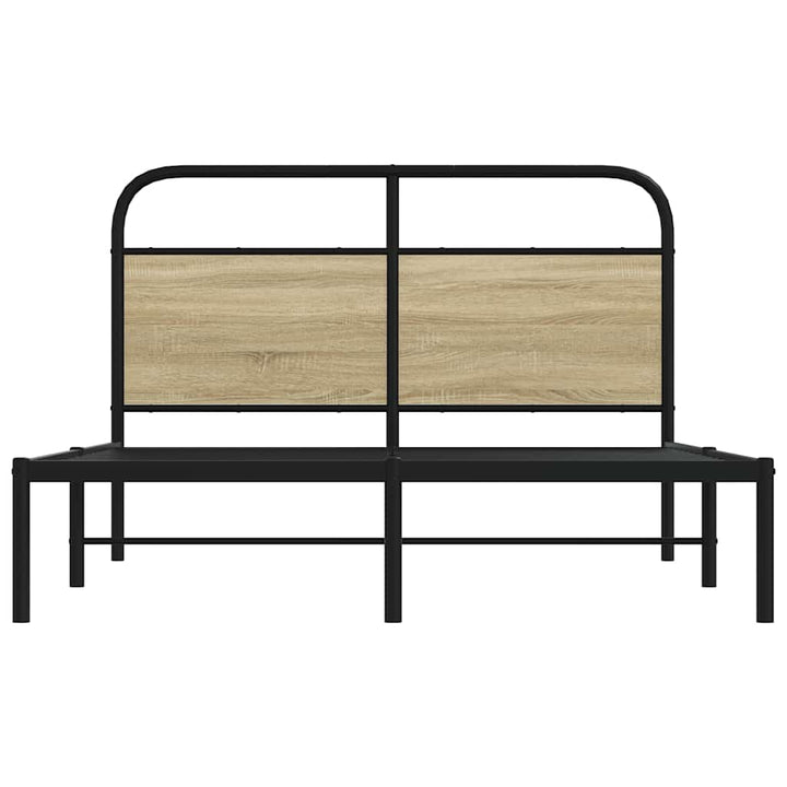 sengeramme 135x190 cm uden madras konstrueret træ sonoma-eg