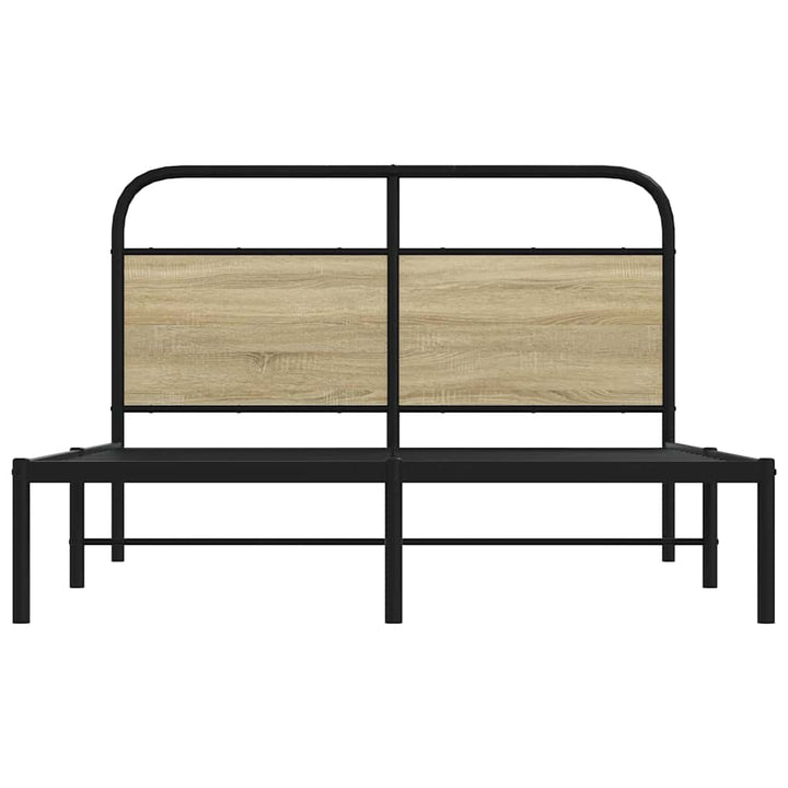 sengeramme 140x190 cm uden madras konstrueret træ sonoma-eg
