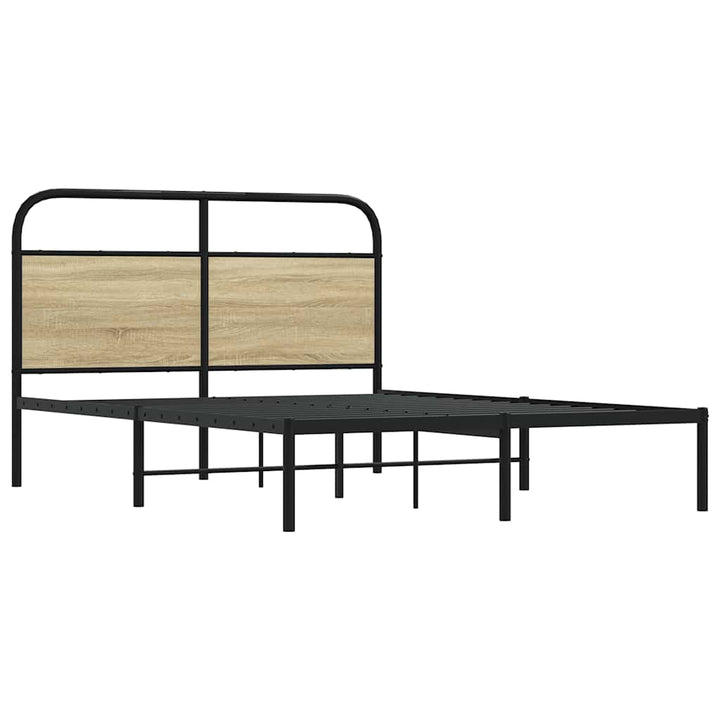 sengeramme 140x190 cm uden madras konstrueret træ sonoma-eg