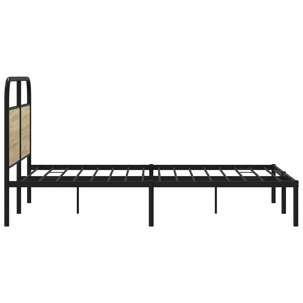 sengeramme 140x190 cm uden madras konstrueret træ sonoma-eg
