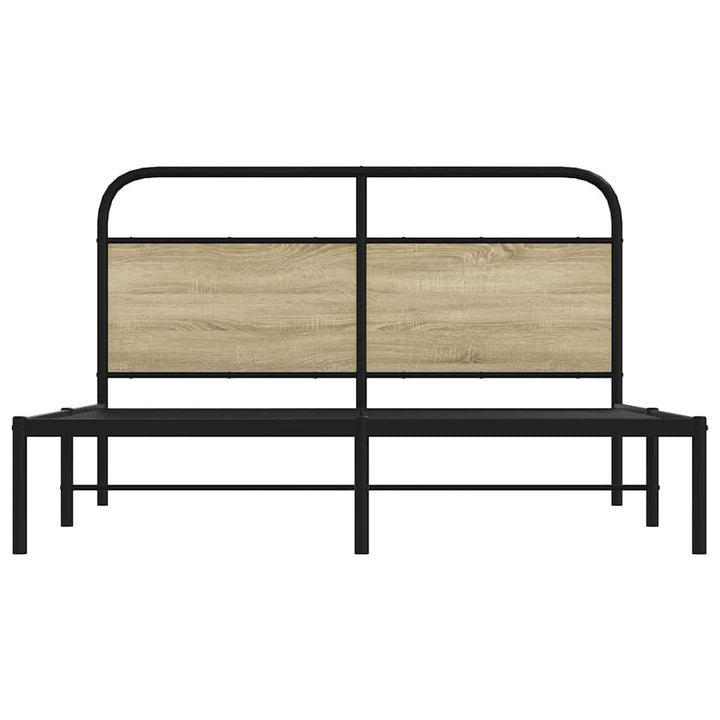 sengeramme 150x200 cm uden madras konstrueret træ sonoma-eg