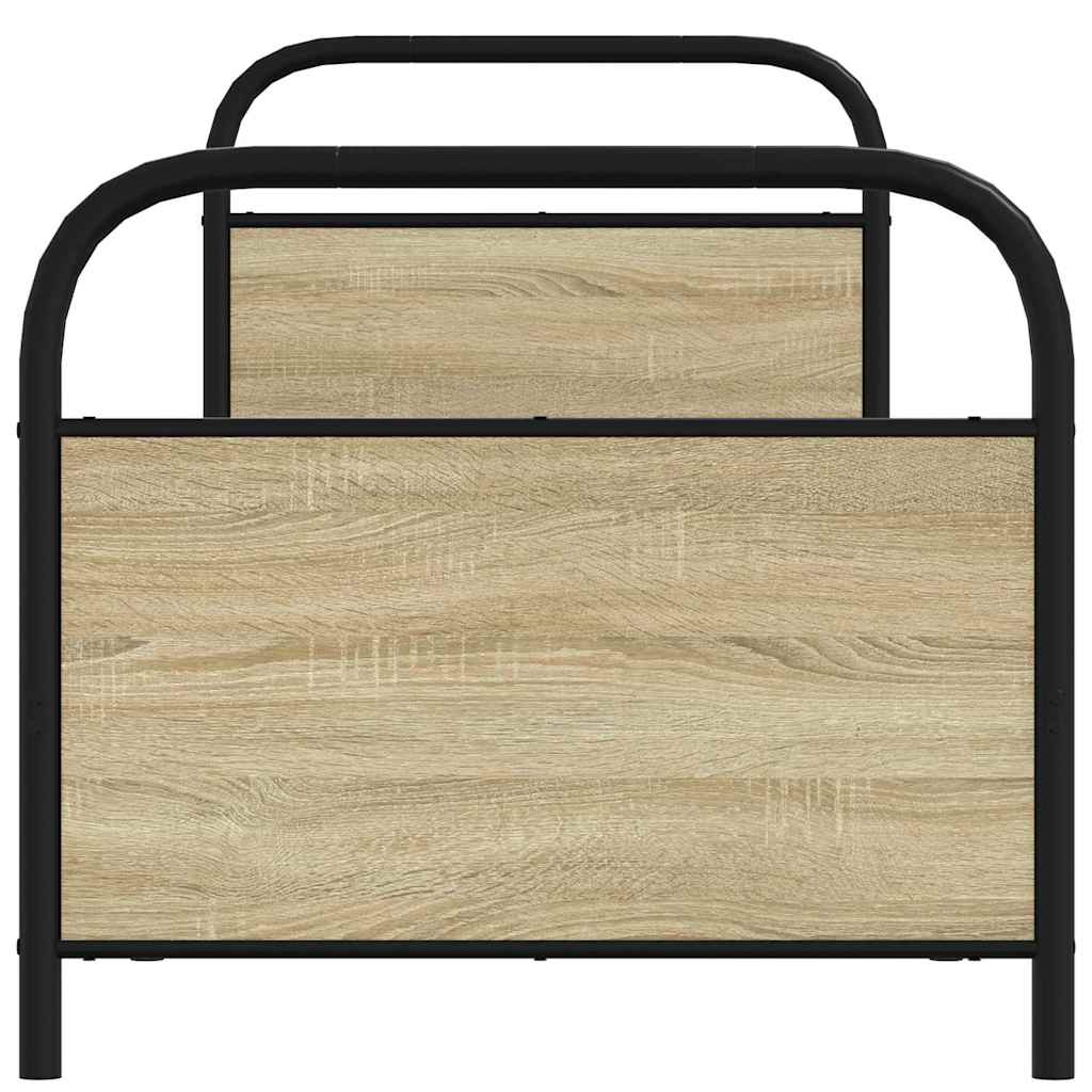 sengeramme 80x200 cm uden madras konstrueret træ sonoma-eg