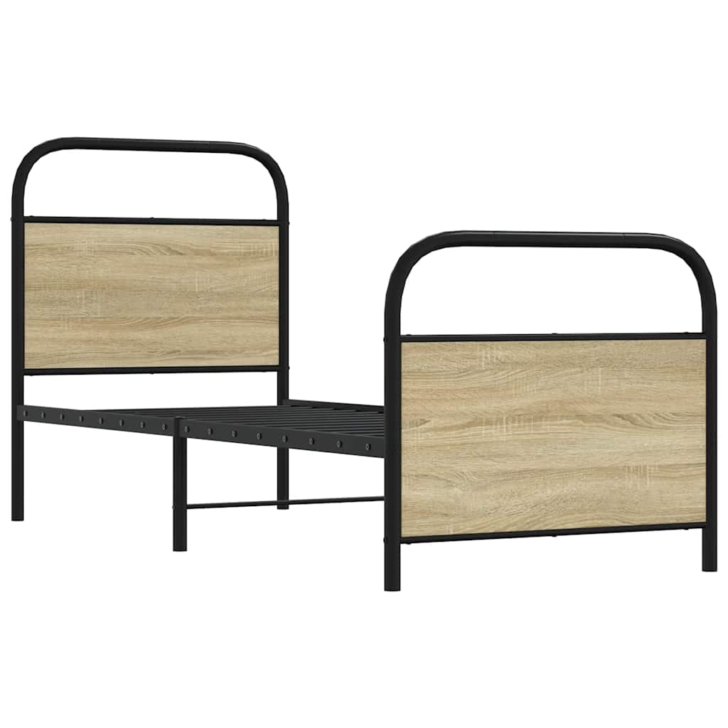 sengeramme 80x200 cm uden madras konstrueret træ sonoma-eg