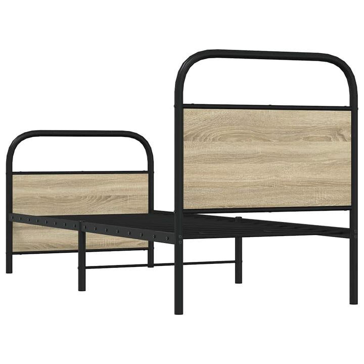 sengeramme 80x200 cm uden madras konstrueret træ sonoma-eg