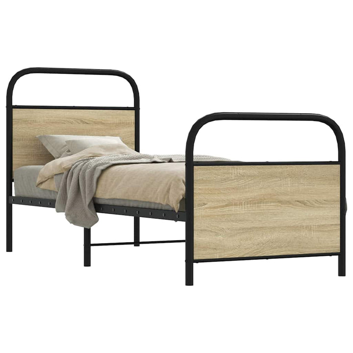 sengeramme 80x200 cm uden madras konstrueret træ sonoma-eg