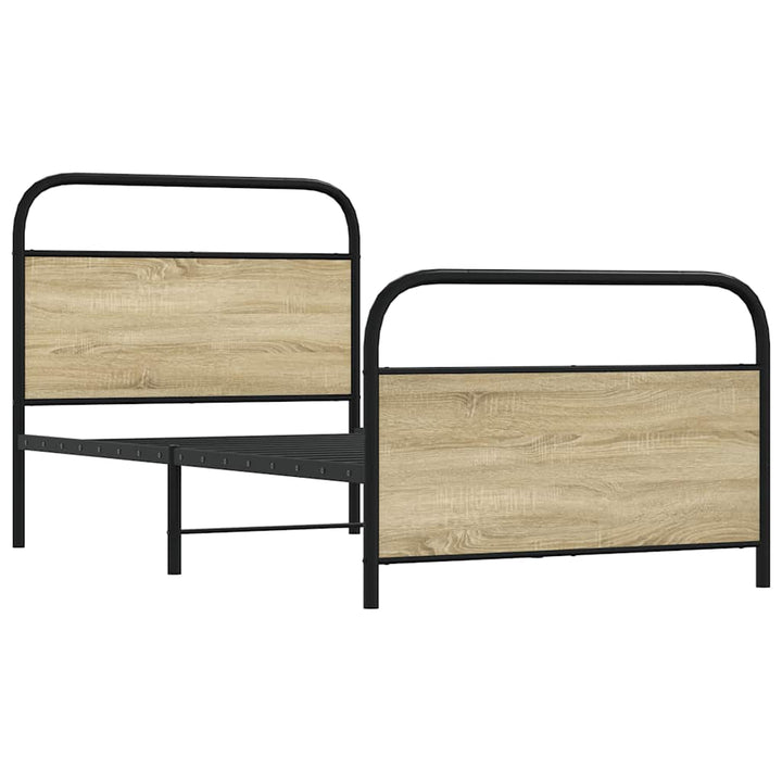 sengeramme 90x190 cm uden madras konstrueret træ sonoma-eg
