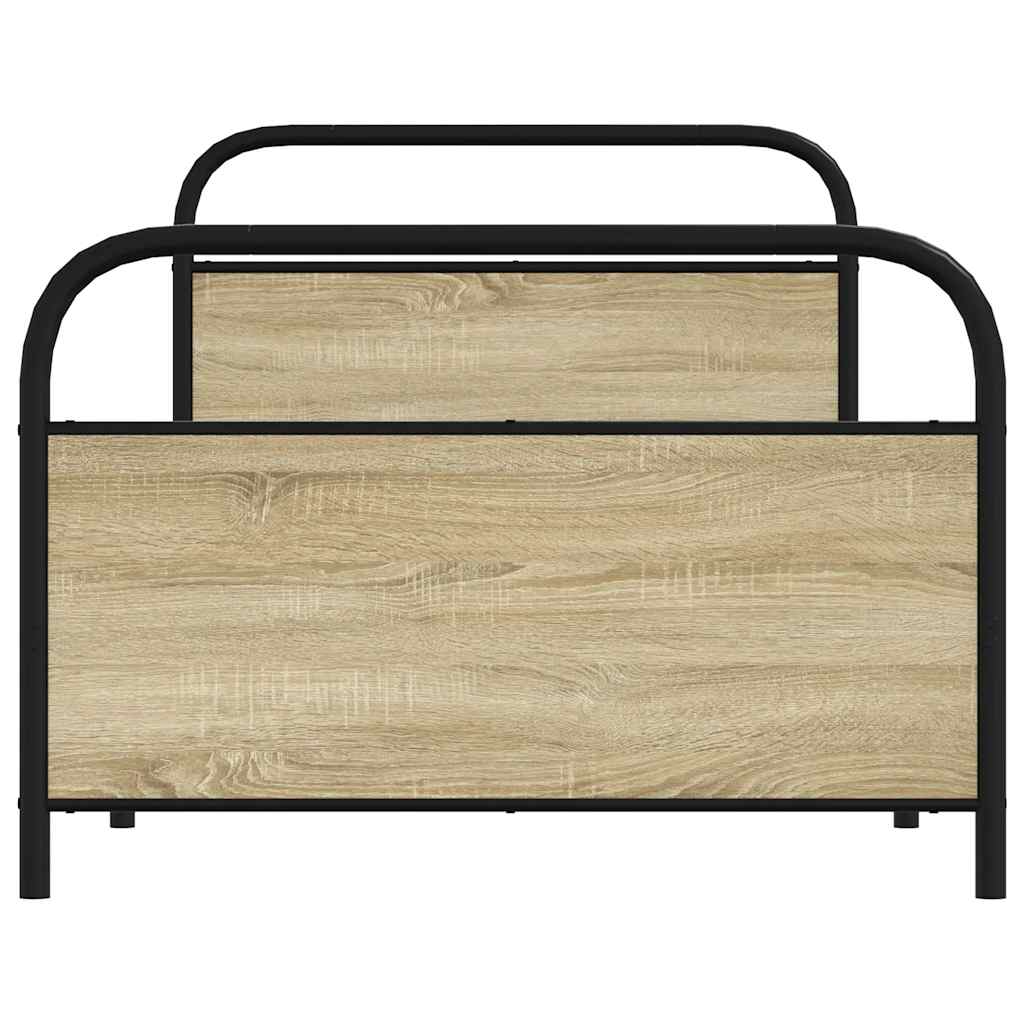 sengeramme 100x200 cm uden madras konstrueret træ sonoma-eg