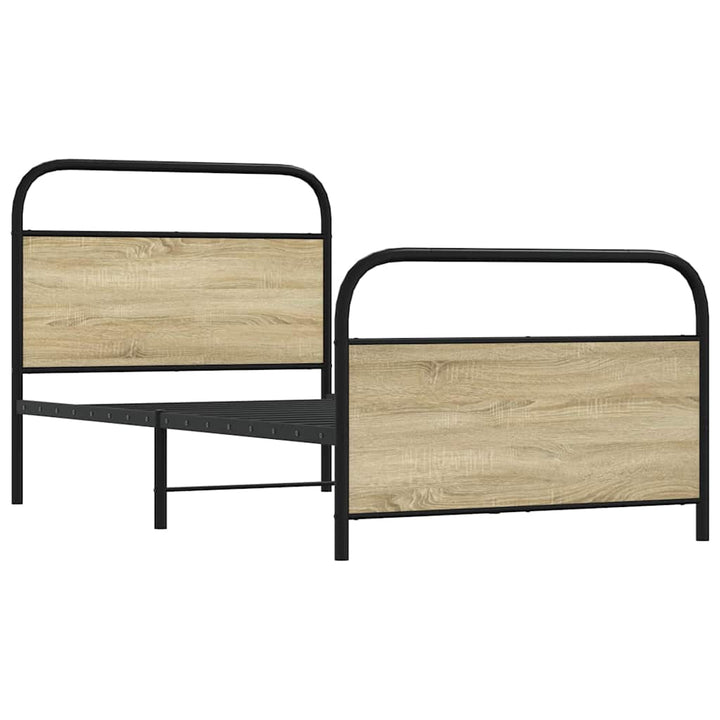 sengeramme 100x200 cm uden madras konstrueret træ sonoma-eg