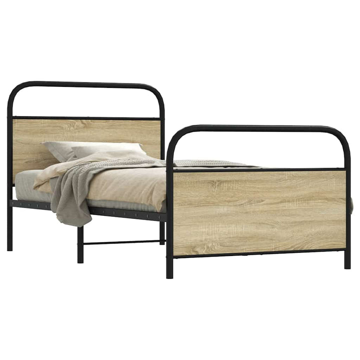 sengeramme 100x200 cm uden madras konstrueret træ sonoma-eg