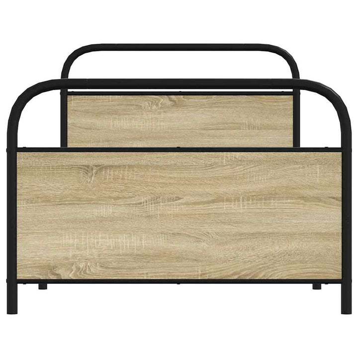 sengeramme 107x203 cm uden madras konstrueret træ sonoma-eg
