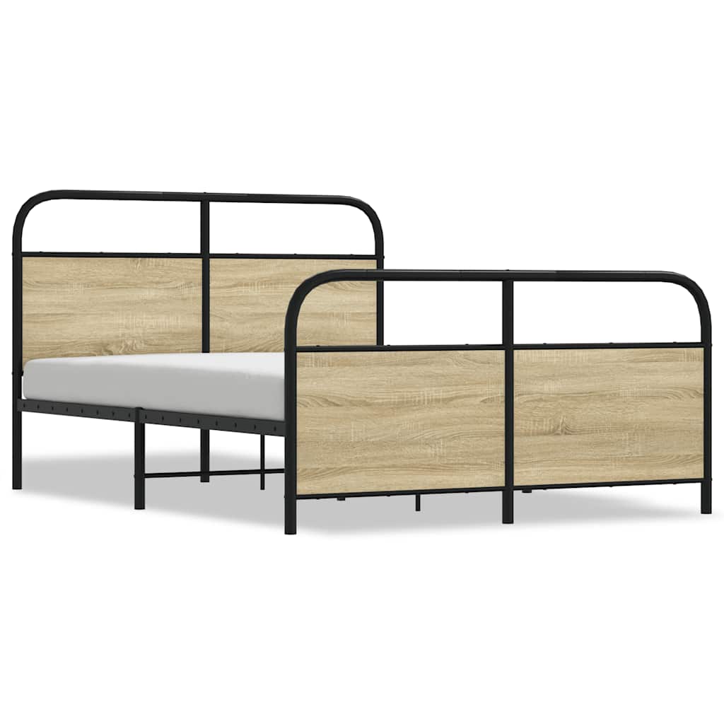 sengeramme 120x200 cm uden madras konstrueret træ sonoma-eg