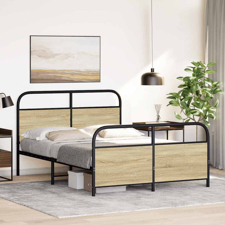 sengeramme 120x200 cm uden madras konstrueret træ sonoma-eg