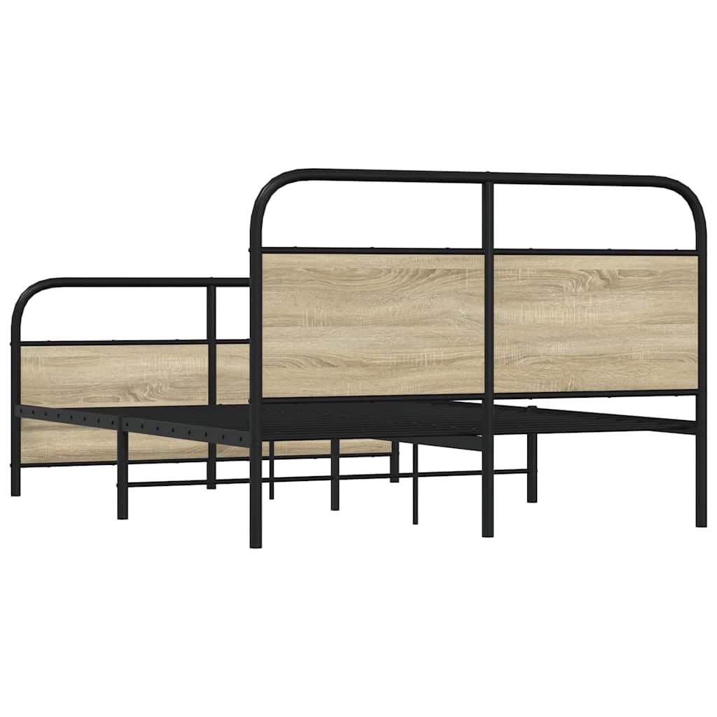 sengeramme 120x200 cm uden madras konstrueret træ sonoma-eg