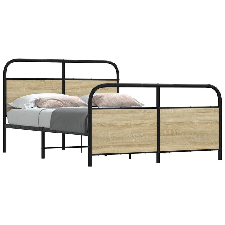 sengeramme 120x200 cm uden madras konstrueret træ sonoma-eg
