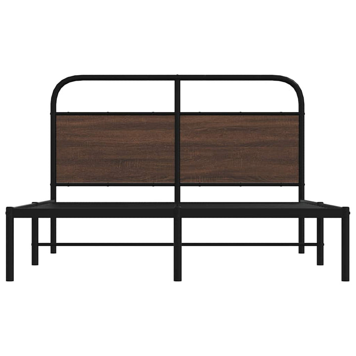 sengeramme 120x200 cm uden madras konstrueret træ brunt eg